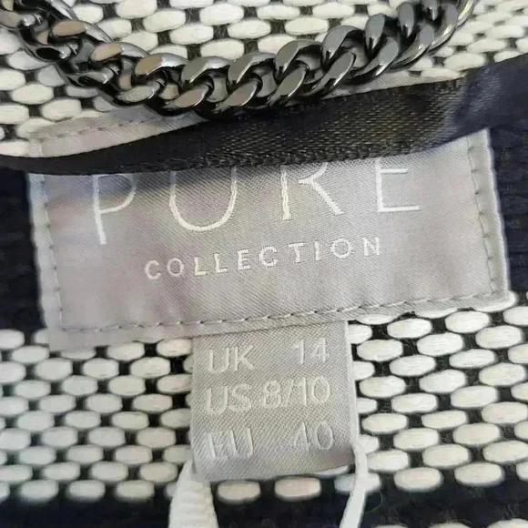 Womens Pure Collection Black Longline Striped Jacket - Black NWT New Size 8/10 - Picture 13 of 16